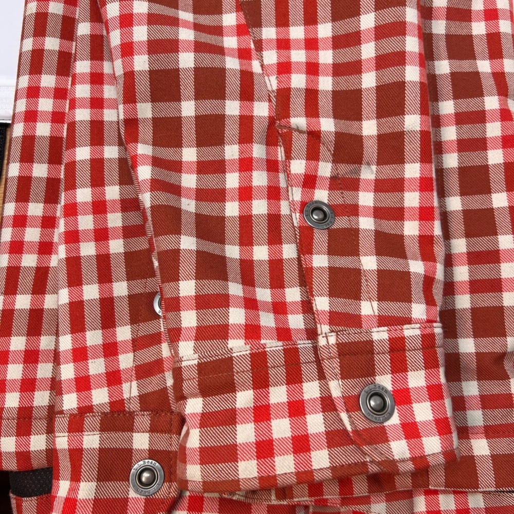 LL Bean Traverse Soft Shell Jacket Mens XL Tall Zip Button Plaid Outdoor *read - Picture 10 of 10